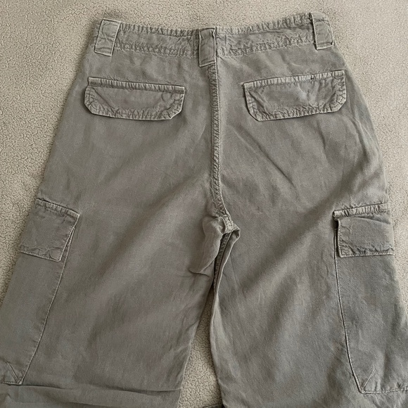 Zara Linen Blend Cargo Pants Light Grey - Picture 5 of 6